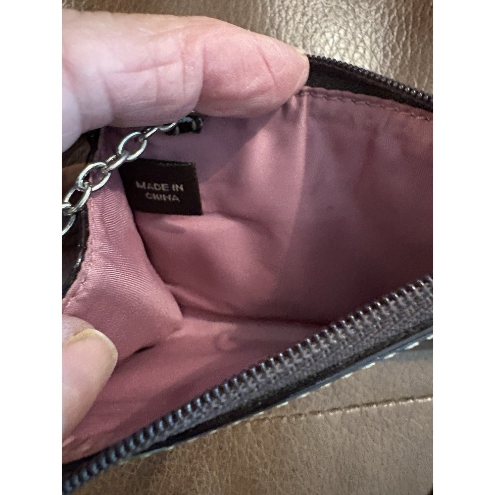 Coach black patent leather Silver Zip Closed card wallet - Picture 2 of 8